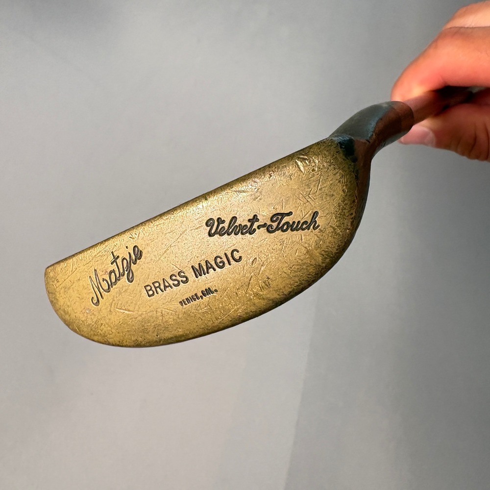 Vintage Matzie Velvet-Touch Brass Magic Putter Venice CA Blade Golf Club